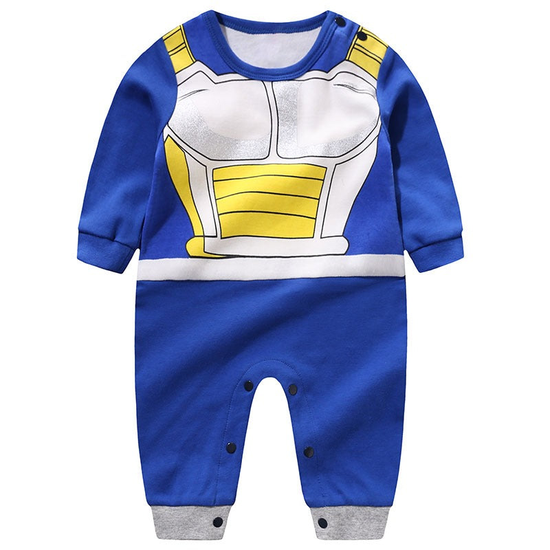 New baby bodysuit with funny cartoon design for newborns.