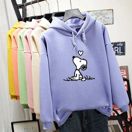 Dog Pattern Print Hoodie