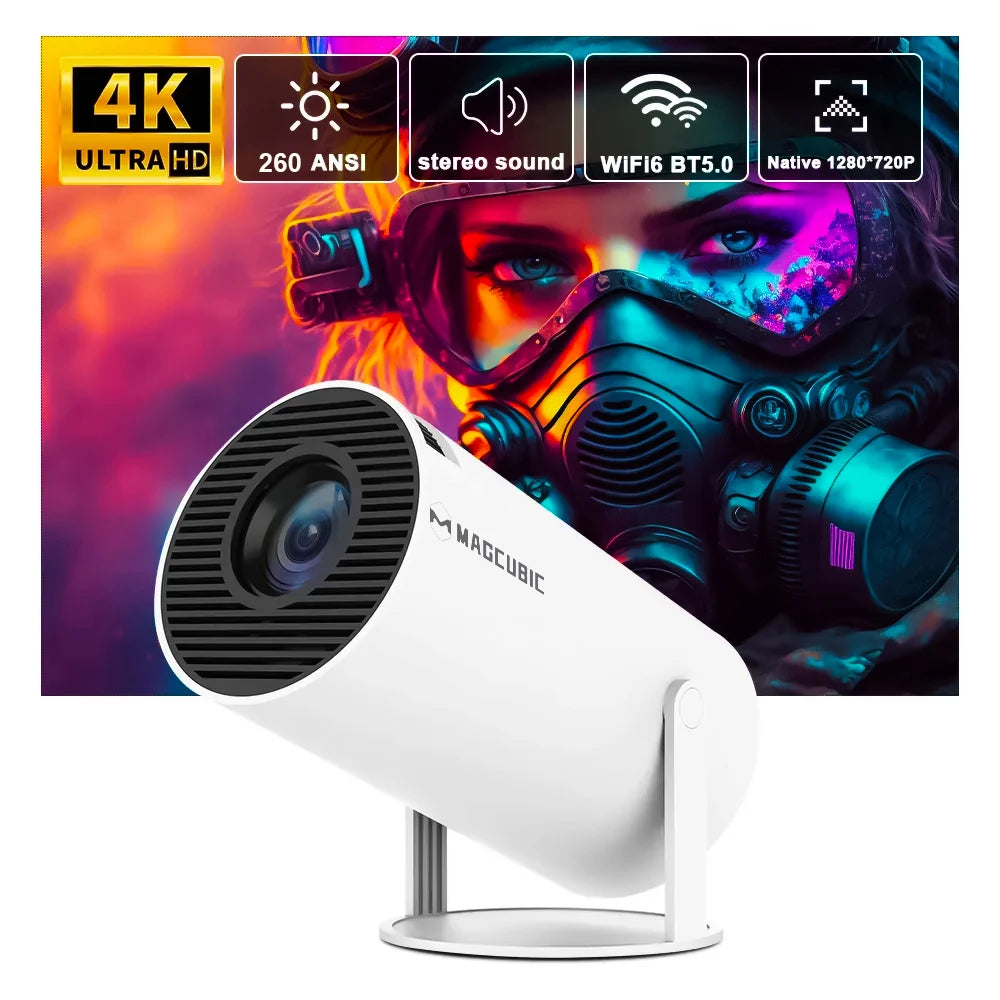 Transpeed 4K Wifi6 Projector: Android 11, 260 ANSI, BT5.0