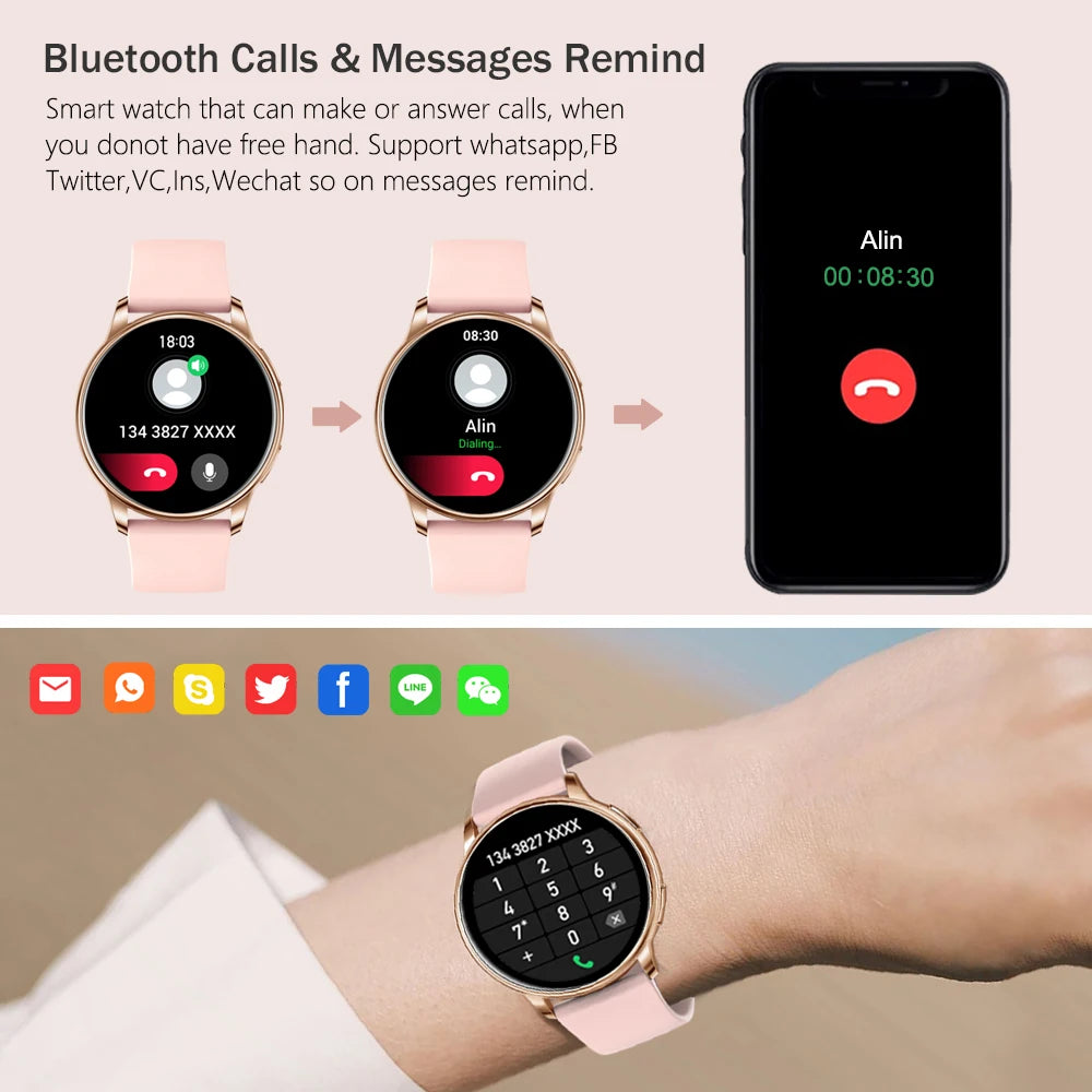 WEEDOM 2023 Bluetooth Call Smartwatch: Custom Dial, Fitness Tracker, Heart Rate Monitor for Android & iOS