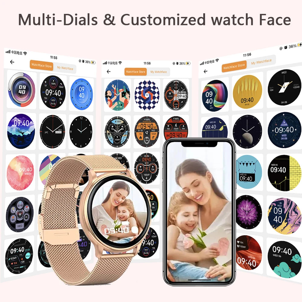 WEEDOM 2023 Bluetooth Call Smartwatch: Custom Dial, Fitness Tracker, Heart Rate Monitor for Android & iOS