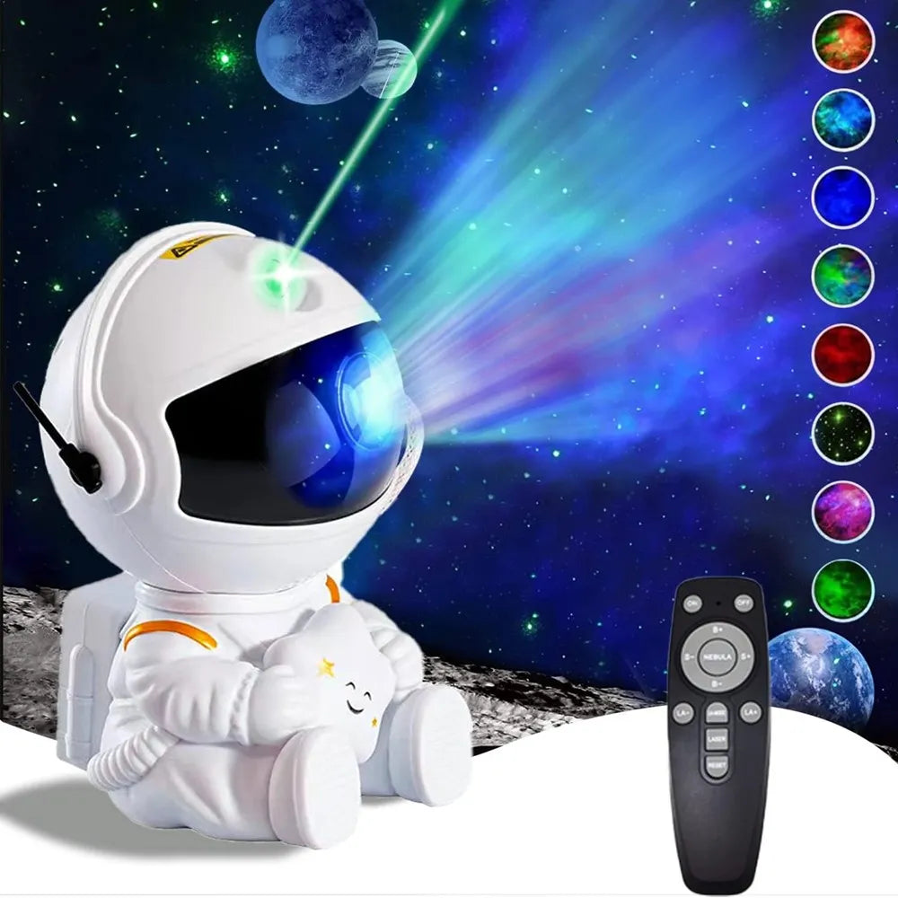 Galaxy Night Light Projector: Astronaut Space Nebula LED Lamp