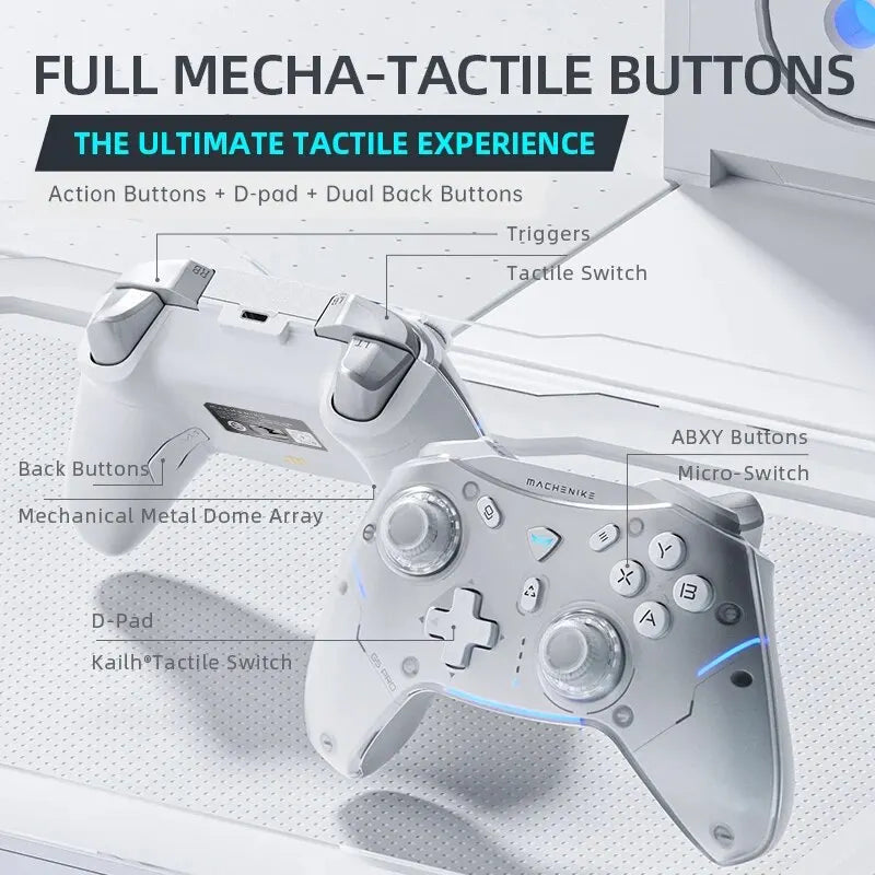 Machenike G5 Pro Elite Wireless Gaming Controller: Hall Trigger, Mecha-Tactile Buttons