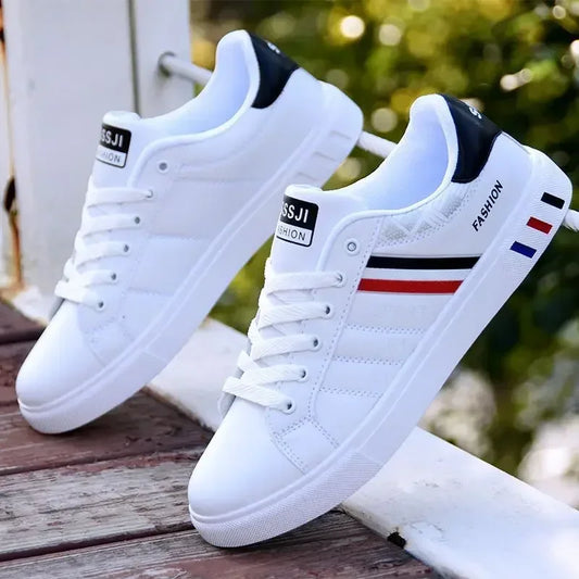 Men's Casual PU Leather Sneakers: Lightweight and Breathable