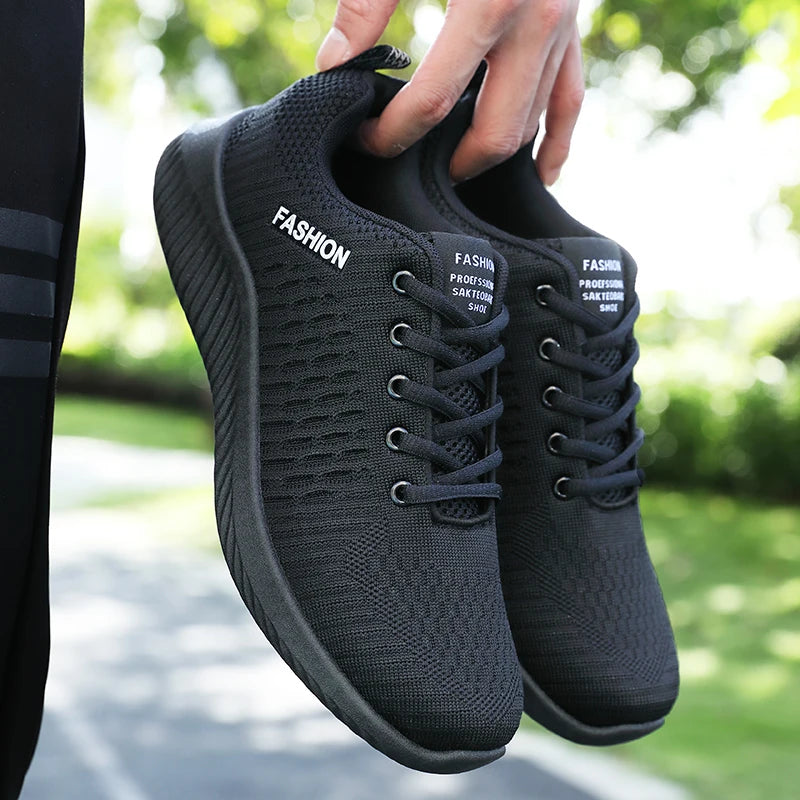 Men's Knit Running Shoes: Breathable, Lightweight Casual Sneakers