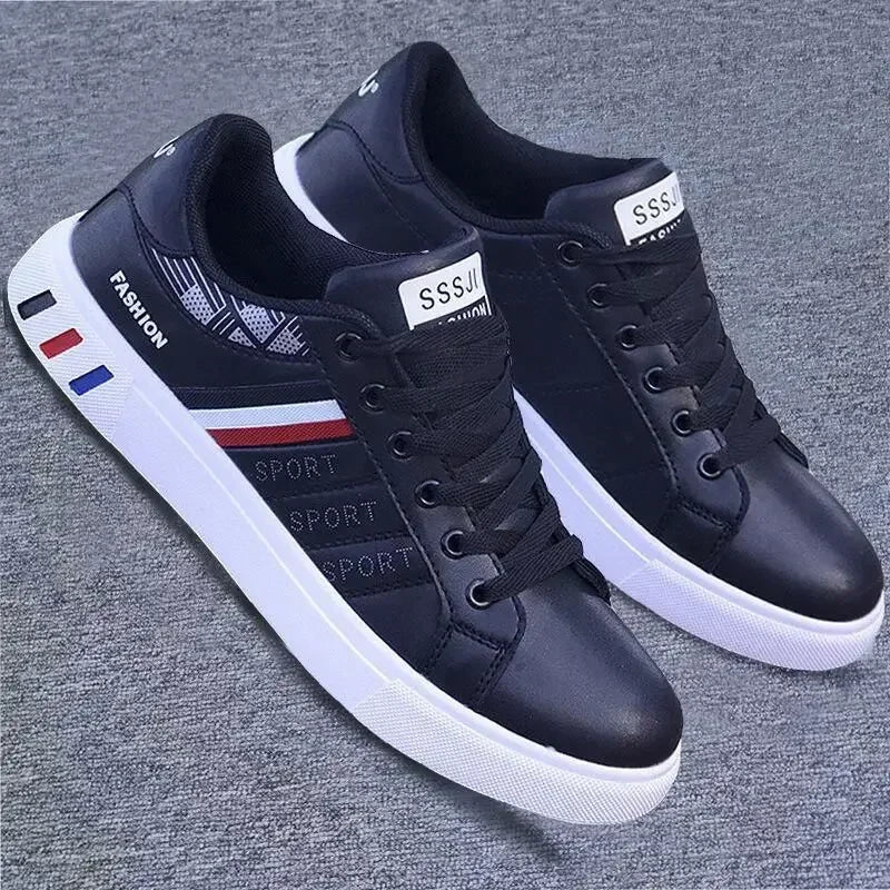 Men's Casual PU Leather Sneakers: Lightweight and Breathable