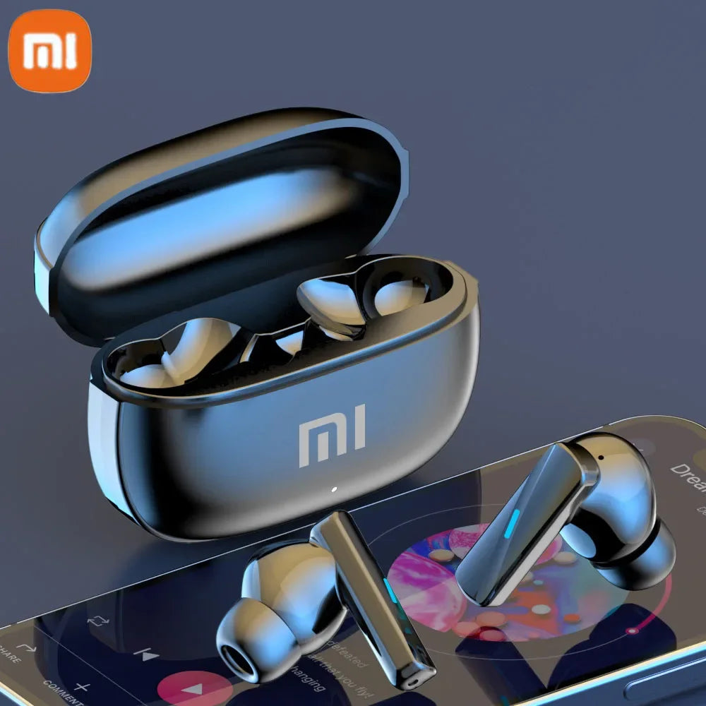 XIAOMI Mate 50 wireless Bluetooth earbuds with mic, noise-canceling, and touch control.