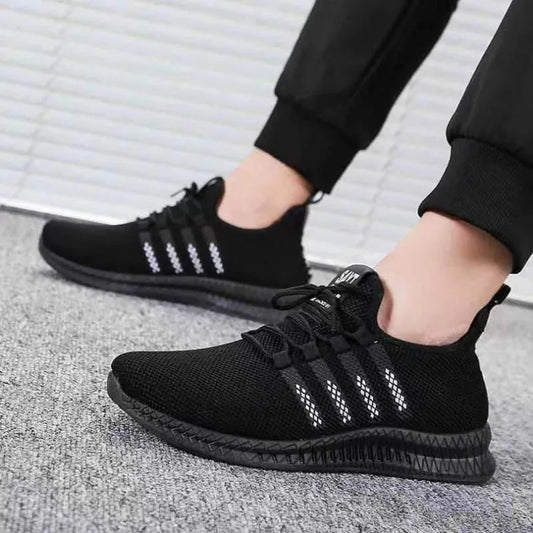 2024 Summer Men's Casual Shoes: Low-Cut Flying Weave Running Sneakers