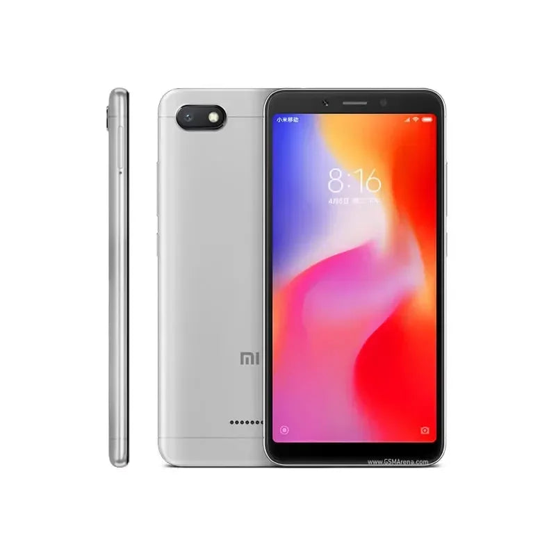 Original Xiaomi Redmi 6A smartphone, 3GB RAM, 32GB storage, unlocked with Android and Google Play, global firmware.