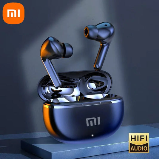 Xiaomi Air 7 TWS Bluetooth earbuds, HiFi sound, noise reduction, waterproof, with mic for gaming and motion.