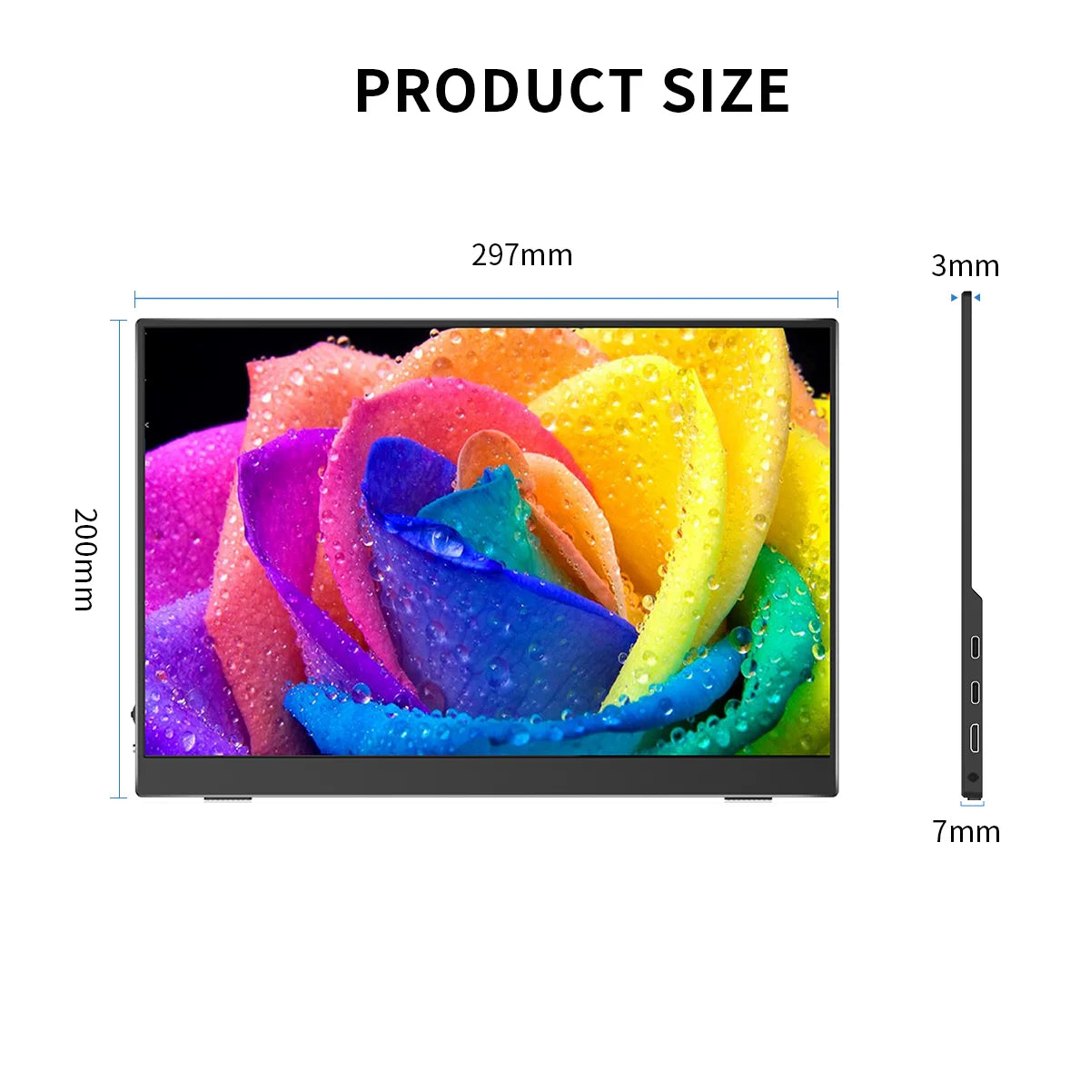 13.3-inch 2.5K 1080P portable monitor, external display for gaming, laptop, PS3/PS4, Switch, mini PC, and tablet.