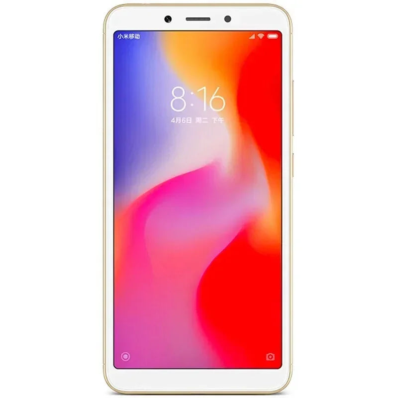 Original Xiaomi Redmi 6A smartphone, 3GB RAM, 32GB storage, unlocked with Android and Google Play, global firmware.