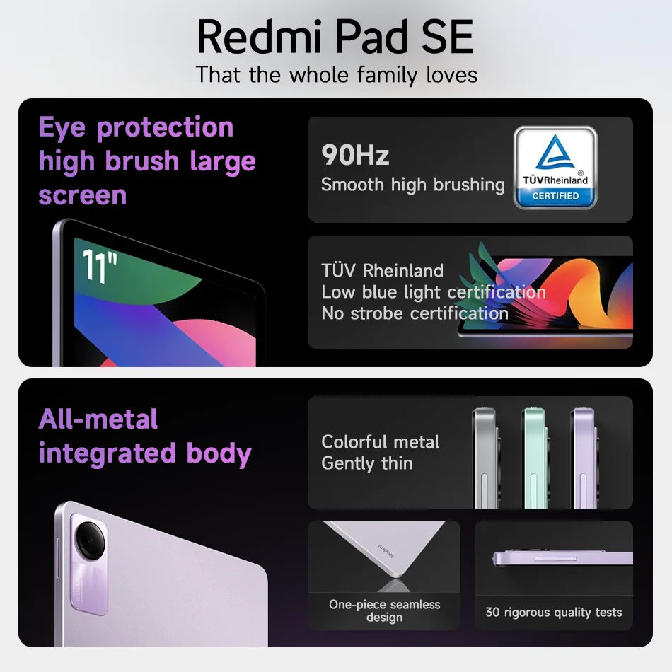 Xiaomi Redmi Pad SE: 11'' FHD+ 90Hz, 128GB/256GB, Snapdragon 680, 8000mAh