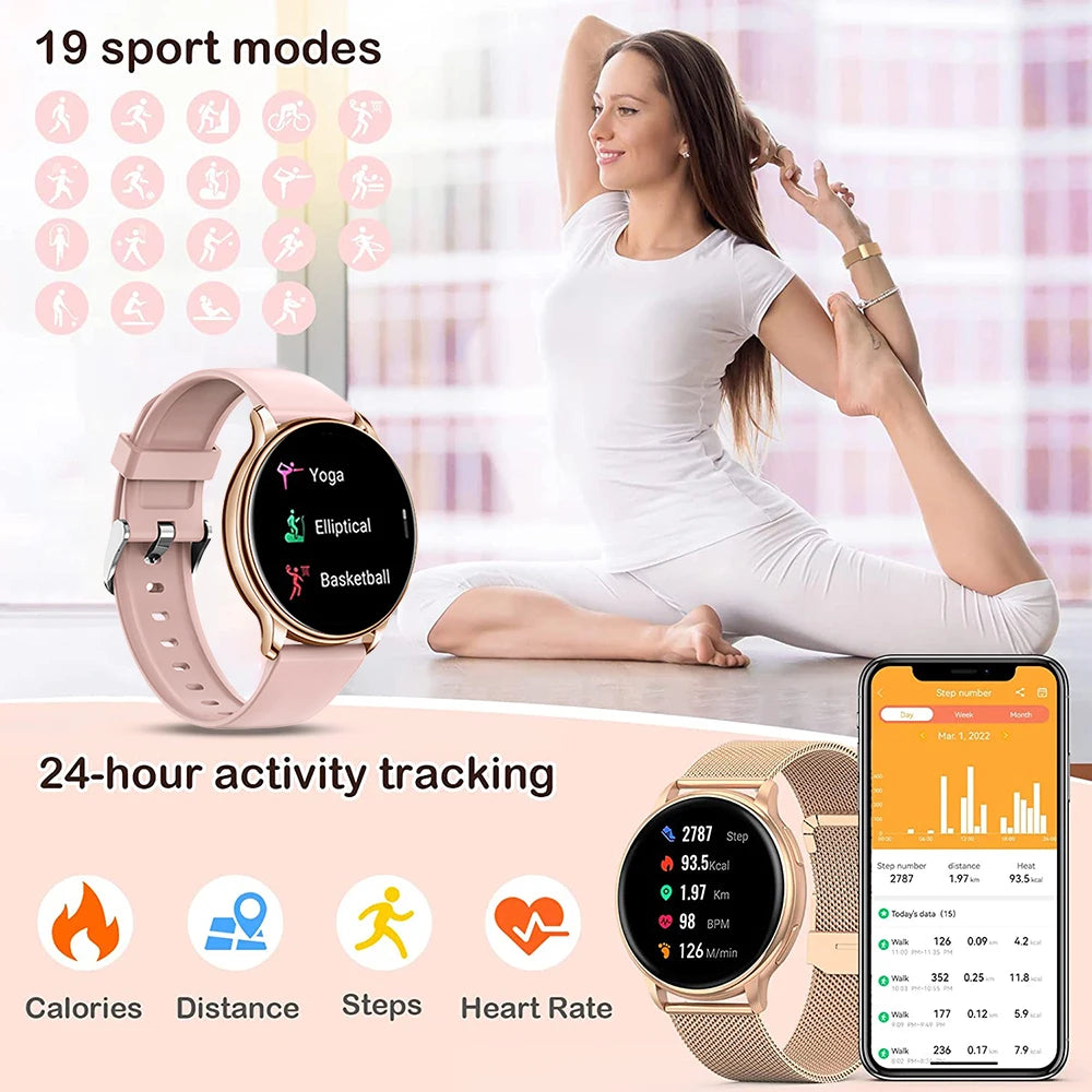 WEEDOM 2023 Bluetooth Call Smartwatch: Custom Dial, Fitness Tracker, Heart Rate Monitor for Android & iOS