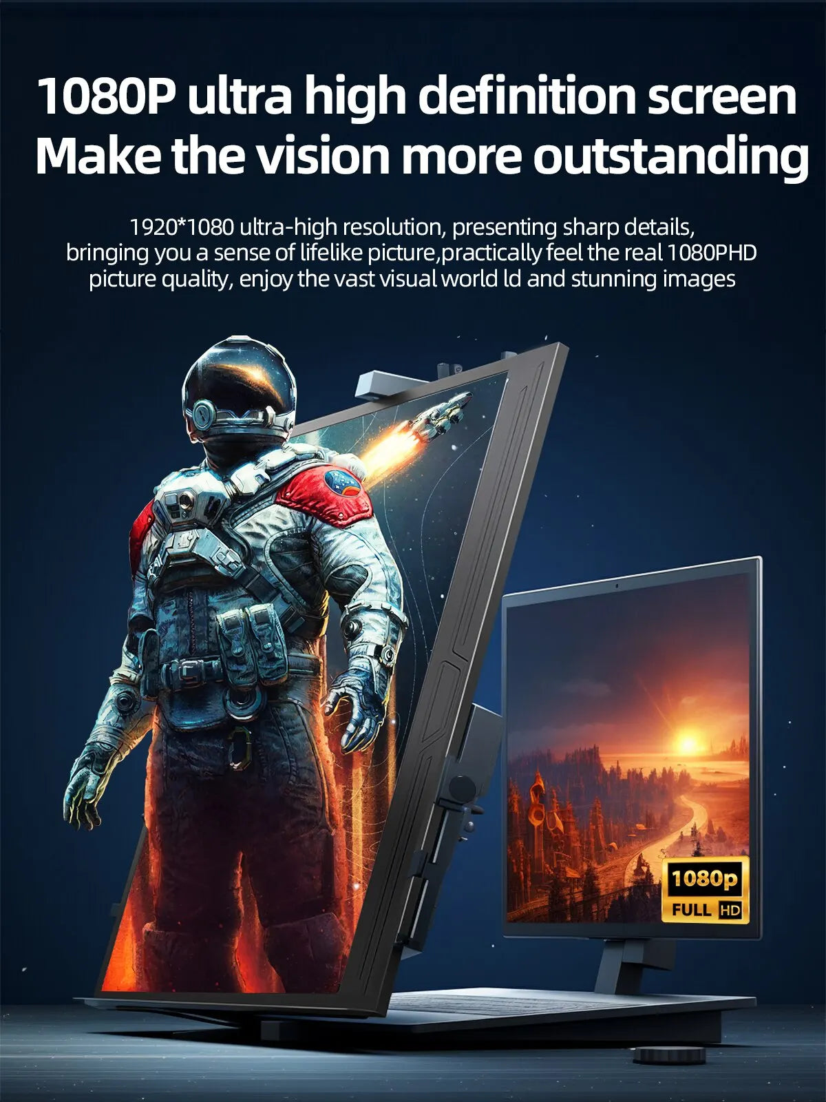 ZSUS 15.6-inch 1080P HDR portable monitor, 16:9, low blue light, compatible with Xbox, PS4/5, Switch, and PC.