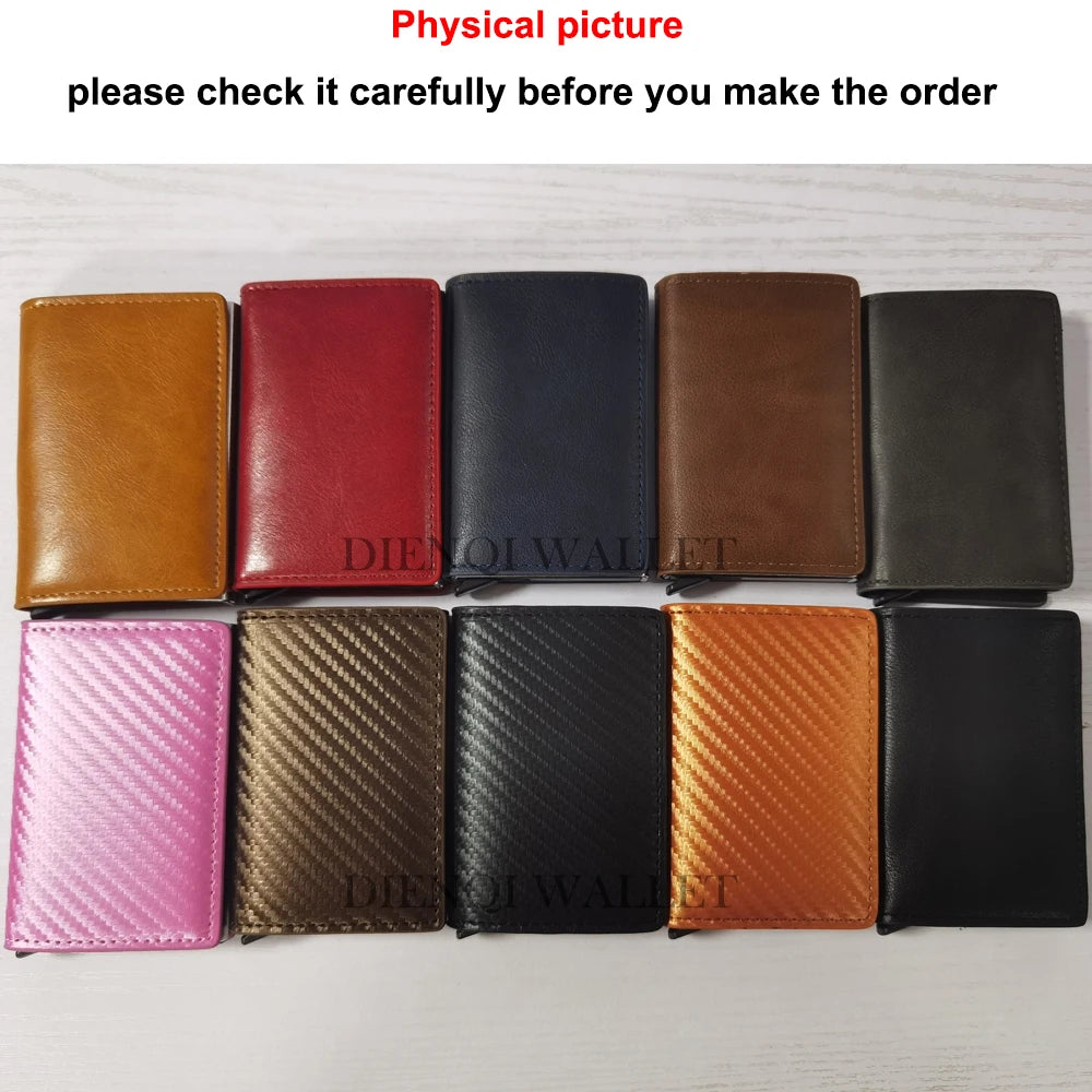 Carbon Fiber RFID Slim Wallet: Automatic Pop-Up Credit Card Holder