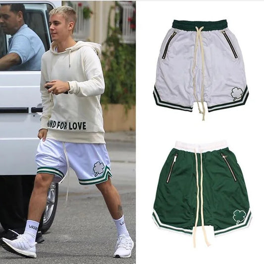 Hip Hop Men's Oversized Sports Shorts: FOG Loose-Fit Basketball Capris